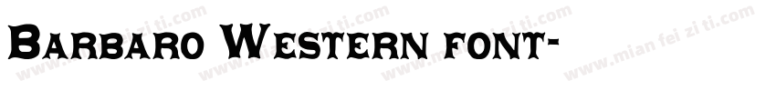 Barbaro Western font字体转换